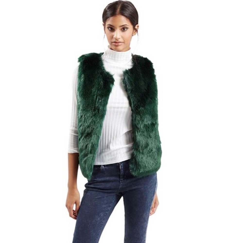 Topshop Faux Fur Vest